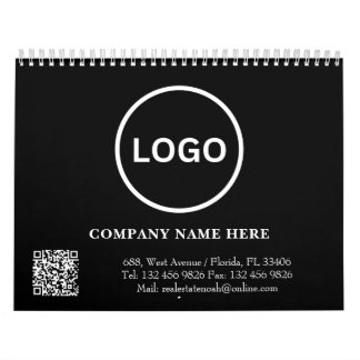 Business Logo QR code Bedrijf Modern Kalender