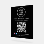 Business Logo QR Code Black (Angle)