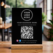 Business Logo QR Code Black
