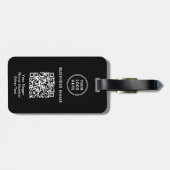 Business Logo QR Code Black Bagagelabel (Achterkant horizontaal)