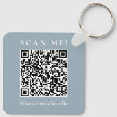 Business Logo & QR Code Branded Promotional  Sleutelhanger (Achterkant)