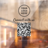 Business Logo QR Code Connect With Us Raamsticker (Vel 2)