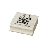 Business logo QR-code en aangepaste tekst Rubberstempel (Stempel)