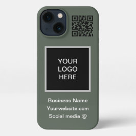 Business Logo QR Code Marketing Company iPhone 13 Hoesje