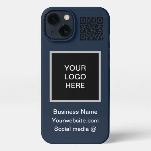 Business Logo QR Code Marketing Company iPhone Hoesje (Achterkant)