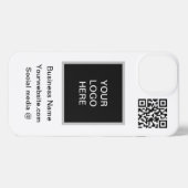 Business Logo QR Code Marketing Company iPhone Hoesje (Achterkant horizontaal)