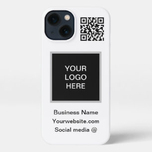 Business Logo QR Code Marketing Company iPhone 13 Hoesje