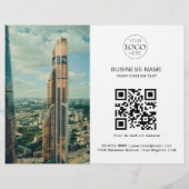 Business Logo QR Code Marketing Moderne foto Flyer (Achterkant)
