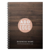 Business Logo Real Estate Agent Wood Look Notitieboek (Voorkant)