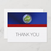 Business Logo Red White Blue Hartelijk dank Briefkaart (Voorkant / Achterkant)