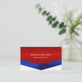 Business Logo Red White Visitekaartje (Staand voorkant)