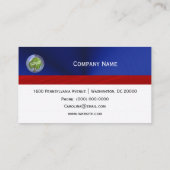 Business Logo Red White Visitekaartje (Achterkant)