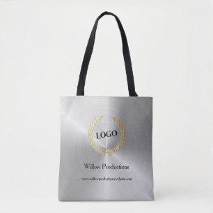 Business Logo Silver Draagtas