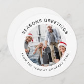 Business Logo Simple Custom-kerstmis Feestdagenkaart (Voorkant / Achterkant)