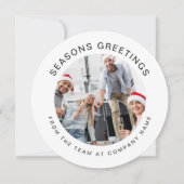 Business Logo Simple Custom-kerstmis Feestdagenkaart (Voorkant)