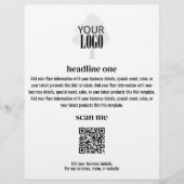 Business Logo Simple Minimalist Flyer Zwart (Voorkant)