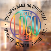 Business Logo Simple Modern Professioneel Zwart Raamsticker (Vel 2)