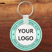 Business Logo Sleutelhanger Custom Text Company Gi (Voorkant)