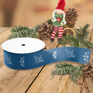 Business Logo & Snowflakes, Gold Branded Gift Grosgrain Lint