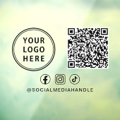 Business Logo Social Media Create Your QR Code Raamsticker (Vel 3)
