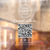 Business Logo Social Media Create Your QR Code Raamsticker (Vel 2)