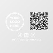 Business Logo Social Media Create Your QR Code Raamsticker (Vel)