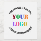 Business Logo Social Media Wijnlabel voorbeeld Wijn Etiket (Enkel label)