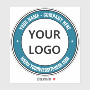 Business Logo Tekst Promotionele Sticker Sjabloon