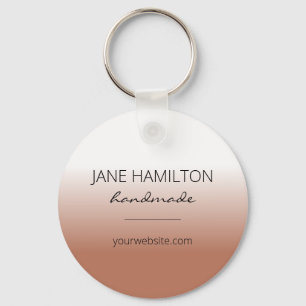 Business Logo Terracotta Simple Sleutelhanger