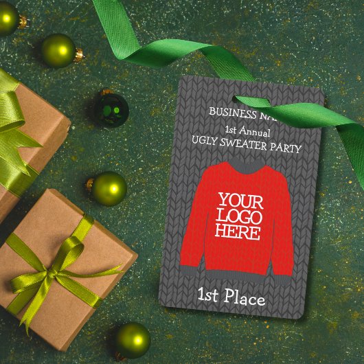 Business Logo Ugly Sweater Party Winner Badge