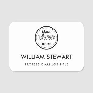 Business Logo White Naam medewerker Naamplaatje