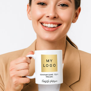 Business logo white name script koffiemok