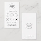 Business Logo White Professional-logo Klantenkaartje (Voorkant / Achterkant)