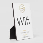 Business Logo WiFi-netwerkwachtwoord wit Fotoplaat (Zijkant)