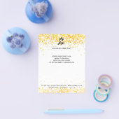 Business logo witgouden confetti flyer (Enkel)