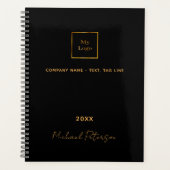 Business logo zwart goud elegant monogram 2026 planner (Voorkant)