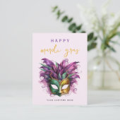 Business Mardi Gras Masquerade Briefkaart (Staand voorkant)