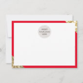 BUSINESS MERCI angle moderne script rouge or (Dos)