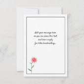 Business merci avec la fleur. (Dos)