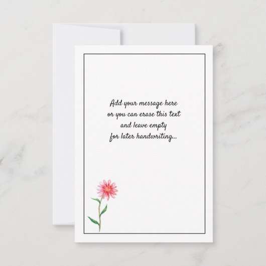 Business merci avec la fleur. (Dos)