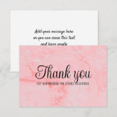 Business merci avec un arrière - plan coloré. (Devant / Derrière)