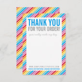 BUSINESS MERCI brillant coloré rainbow strié (Devant / Derrière)