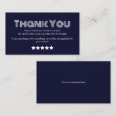 business merci carte de visite fait maison (Devant / Derrière)