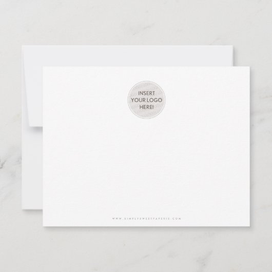 BUSINESS MERCI chic blanc script gris (Dos)