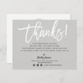 BUSINESS MERCI chic blanc script gris (Devant / Derrière)