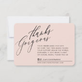 BUSINESS MERCI chic calligraphie blush rose (Devant)
