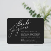 BUSINESS MERCI chic calligraphie noir inverse (Debout devant)