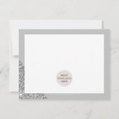 BUSINESS MERCI chic glam gris argent LOGO (Dos)