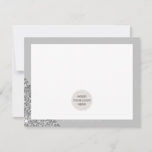 BUSINESS MERCI chic glam gris argent LOGO (Dos)