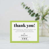 BUSINESS MERCI chic moderne citron vert LOGO (Debout devant)